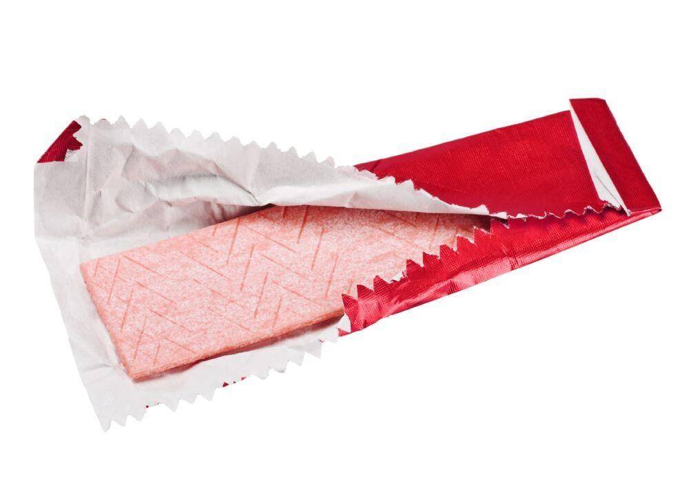 Gum with wrapping paper