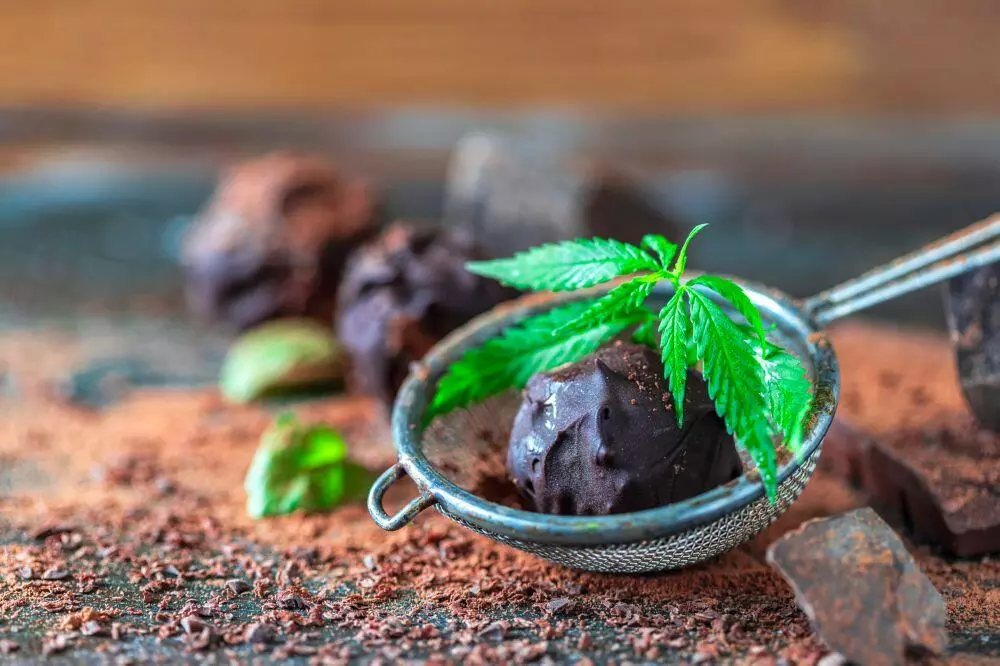 Marijuana chocolate balls