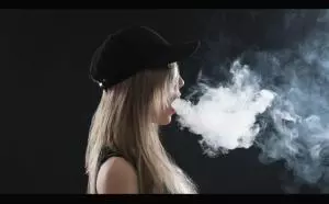 Girl smoking weed